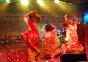 Nepalese Rai Ladies dancing Sakela Dance at World in a Tent Festival