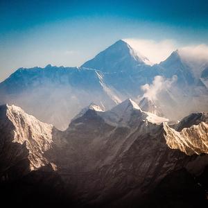 Mount Everest as seen in the morning