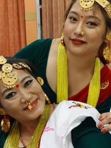 Nepalese women in costume