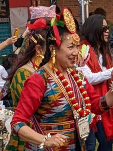 Limbu Lady Traditional Dancing at World in a Tent Festival